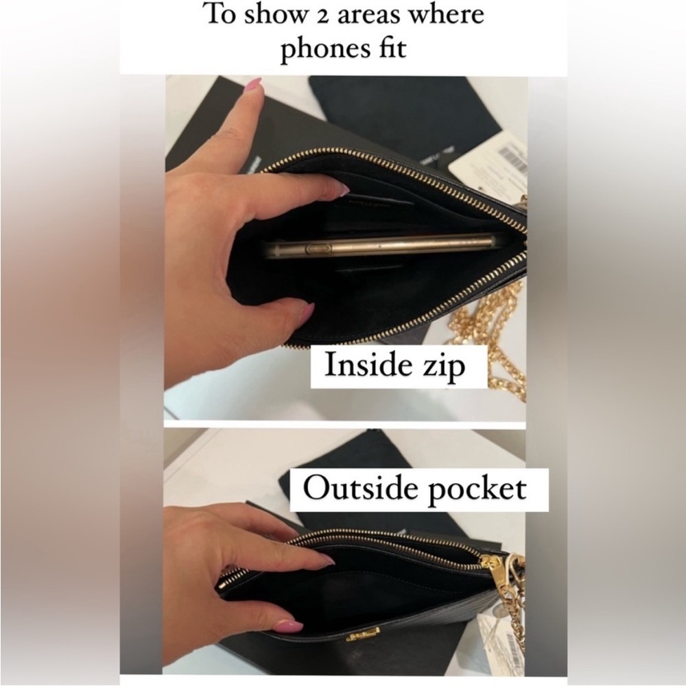 Sold- beige YSL clutch & crossbody bag - Picture 13 of 14